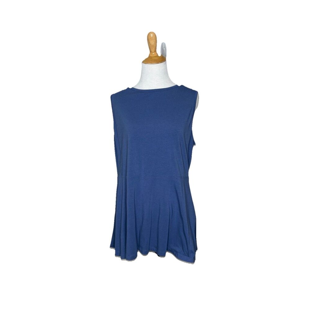 AnyBody Dusty Blue Tank Lounge Pull On Sleeveless Flowy Size Medium Womens